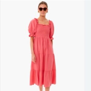 Pomander Place Pink Hannah Puff Sleeve Dress